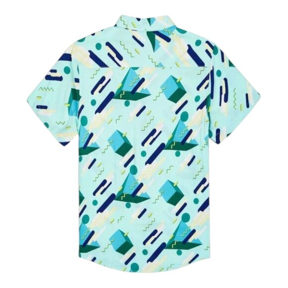 Maison Noir Finley Short Sleeve Button-front Shirt Retro 80s 90s Men's Large - Picture 3 of 10